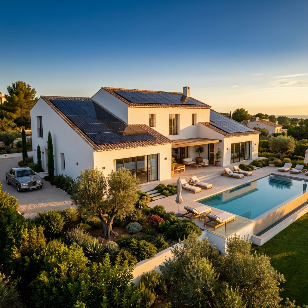 Installation solaire villa espagnole